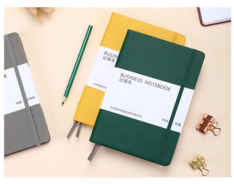 Good quality  Colorful OEM moleskin pu leather notebooks with logo debossed