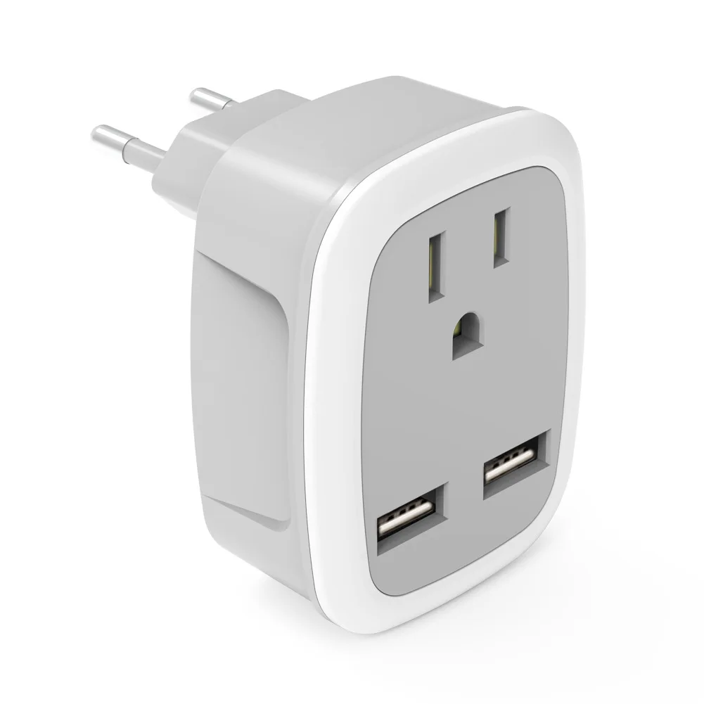 250V свяжитесь с нами для того чтобы Великобритании США ЕС Подключите адаптер питания конвертер штепсельная вилка зарядное устройство двойным usb 2.4A выход универсальный путешествий
