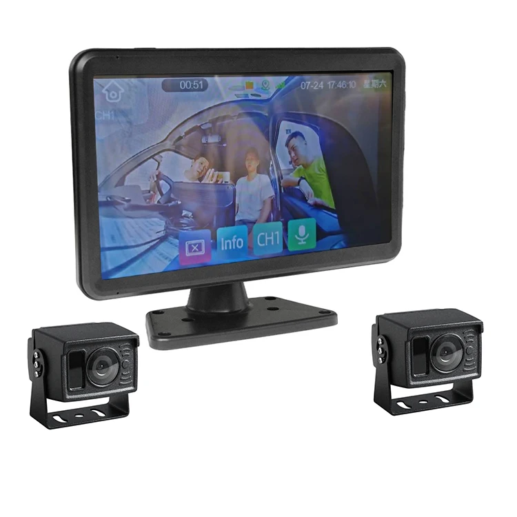 BSD Camera for Blind Spot Detection with Pedestrian Recognition Pre-warning 5-CH 720P Mobile DVR System 4G