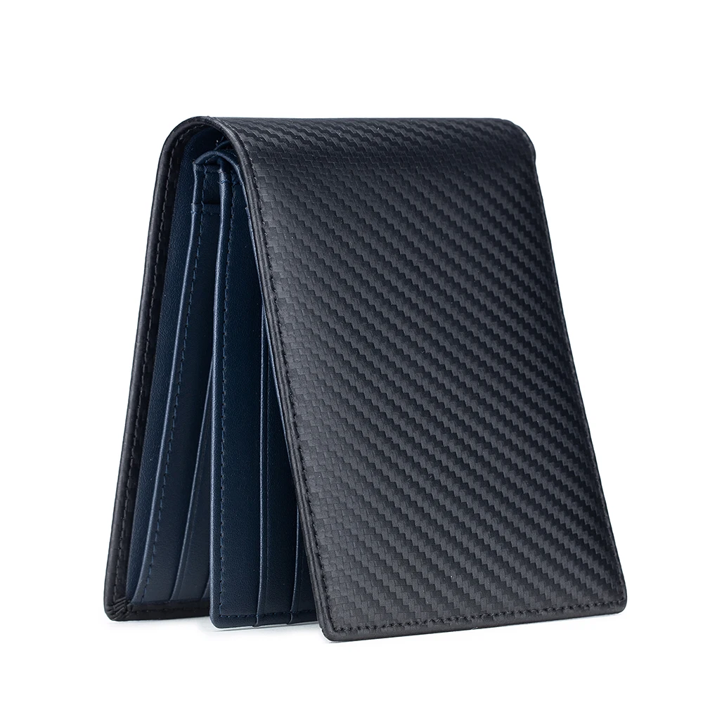 Кожаный короткий Мужской кошелек с RFID-блокировкой и логотипом на заказ