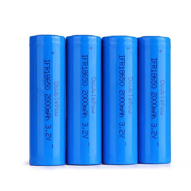 Ifr18650 2000mah 3.2v Rechargeable Cylindrical 18650 Lithium Iron Phosphate Lifepo4 Battery Cell For Solar Street Light