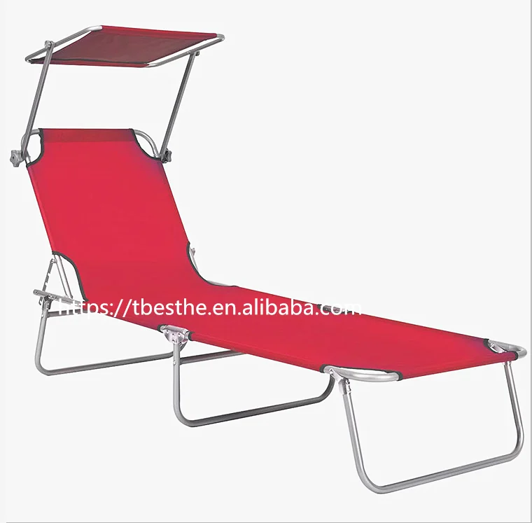 striped high turkey laz cheap camping outdoor garden folding foldable bed chaise lounge cot lounger recliner with roof sunshade