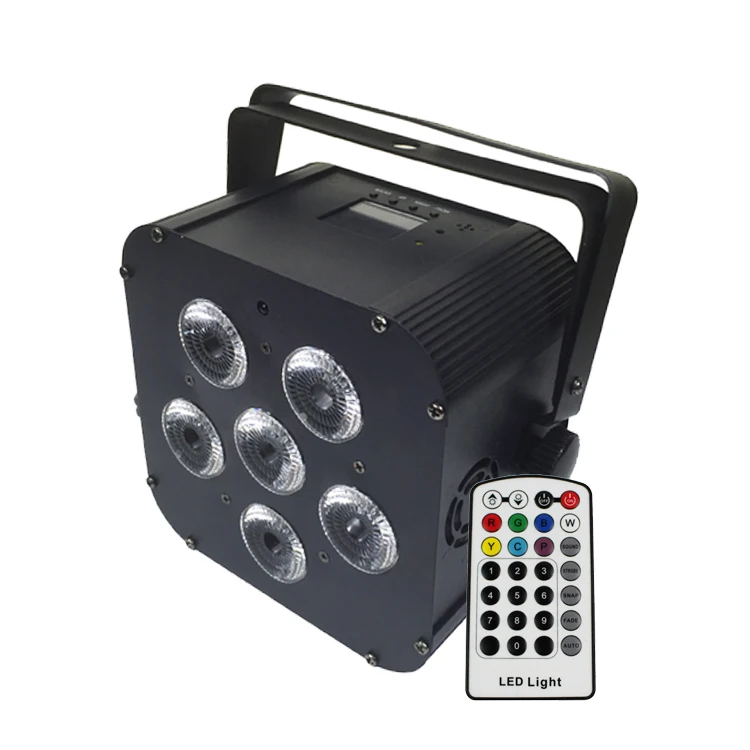 6x18W Phone WIFI 2.4G WDMX IR remote LED uplights(Black)