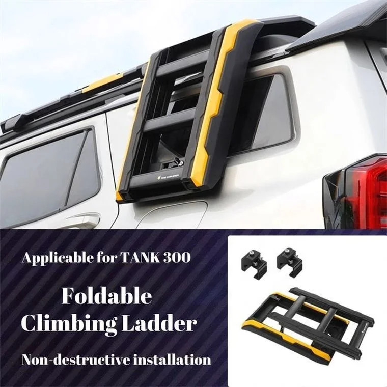 2024 New Tank 300 Side Climbing Ladder Adventure Special Climbing Aluminum Alloy Ladder Off-road 4x4 Car Side Window Ladder Part