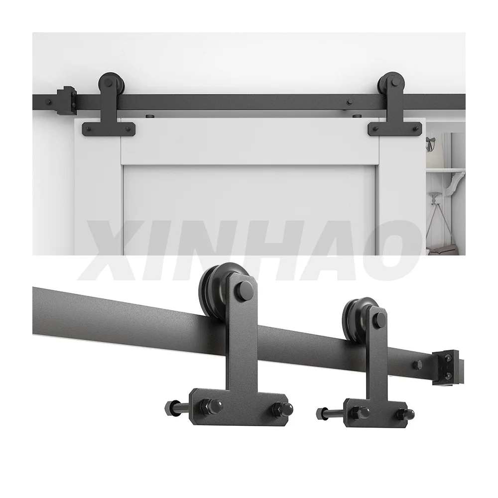 6FT Sliding Barn Door Hardware Track Kit with Floor Guide and  Door Stopper factory supply