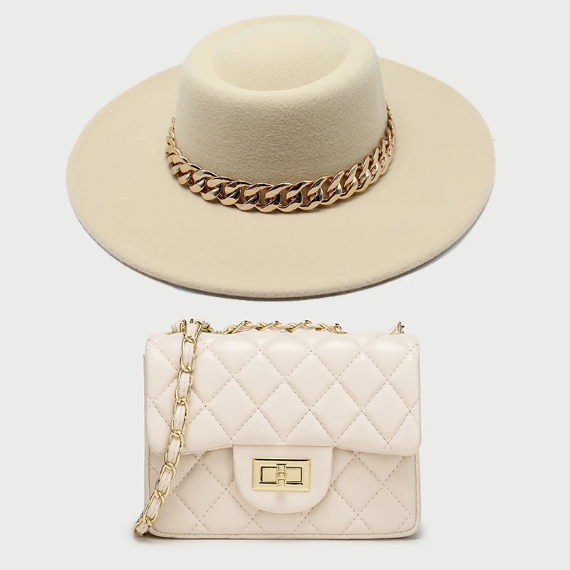 Manufactory Direct Purse Sets cute handbags woman luxury Jazz sunshade hat and purse sets