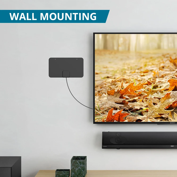 Amazon Hot Sale Full Hd Antena Tv Amplified Hdtv High Gain Aerial Digital Tv Antenna for Indoor