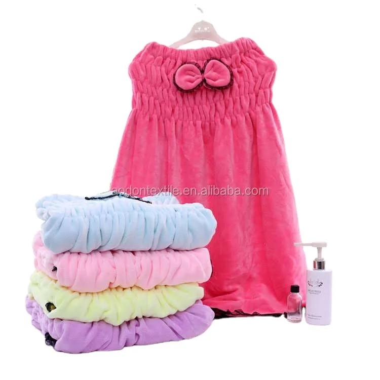 Custom Luxury bath skirt microfiber bath towel sexy bath robe for women beach towel