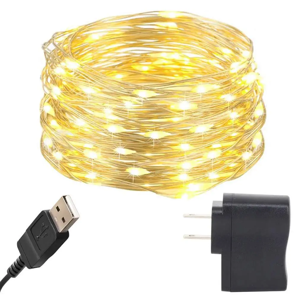 Longstar 3/5/10 м 3-5 В USB медный провод светодиодная медная проволока для свадебной вечеринки Рождественский Декор