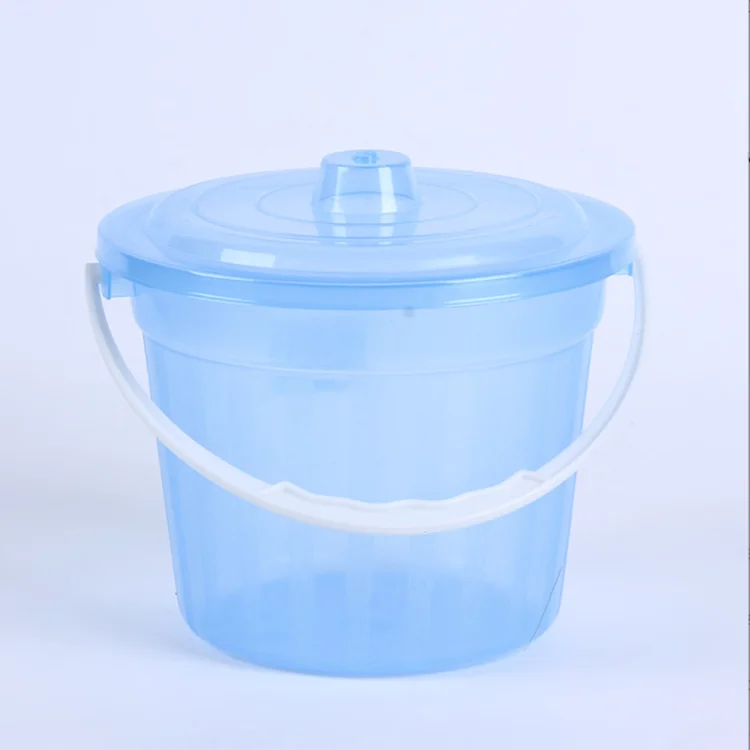 Factory wholesale 2L super hard plastic transparent art supplies draw print washing pen bucket with lid and handle