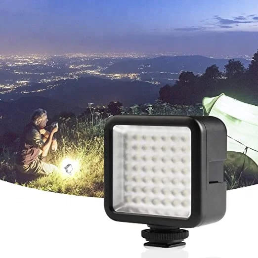 Карманный светодиодный мини-телефон LiveLight с 3 креплениями для холодного башмака 49 светодиодных лампочек Vlog фото заполняющий свет на камере, телефоне и ноутбуке и т. д.