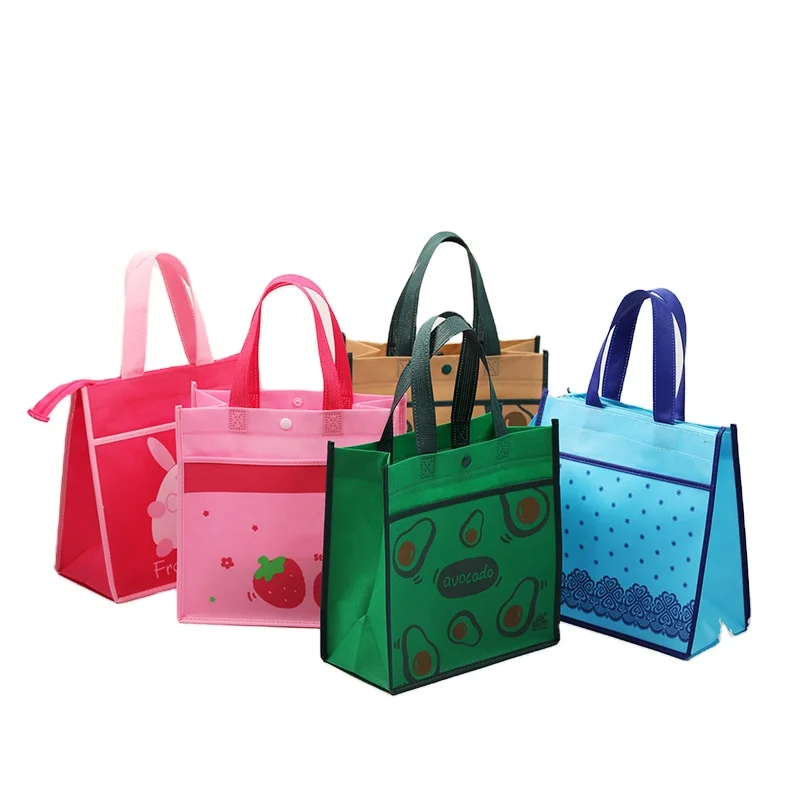 Custom Eco Friendly tnt Ecobag Reusable Recycled Grocery, PP Fabric Shopper Tote Laminated Zipper Non Woven Shopping Bags/