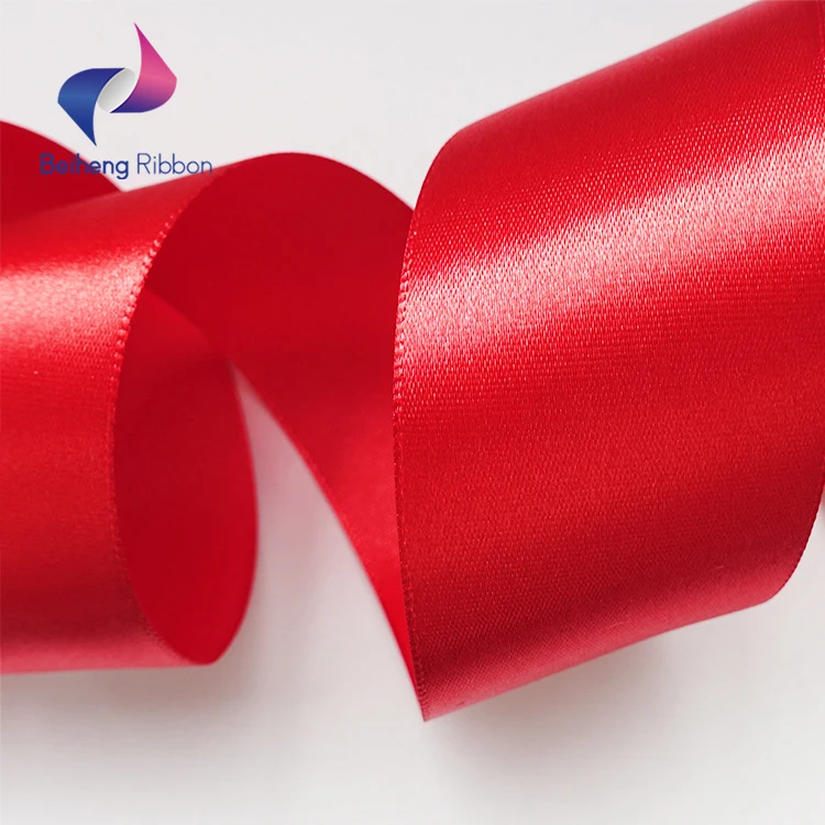 Wholesale Luxury Silk Red Gift Packaging Decoration Ribbon