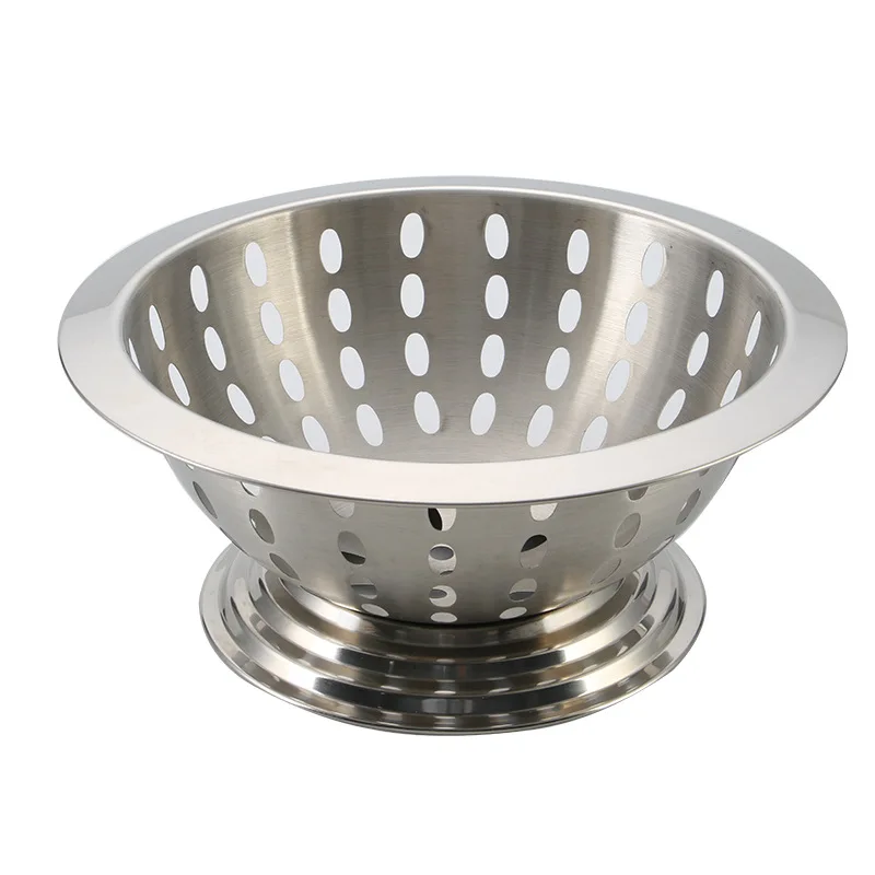 Stainless Steel Punch Bowl fruit basket thickened vegetable washing basket storage drain basket