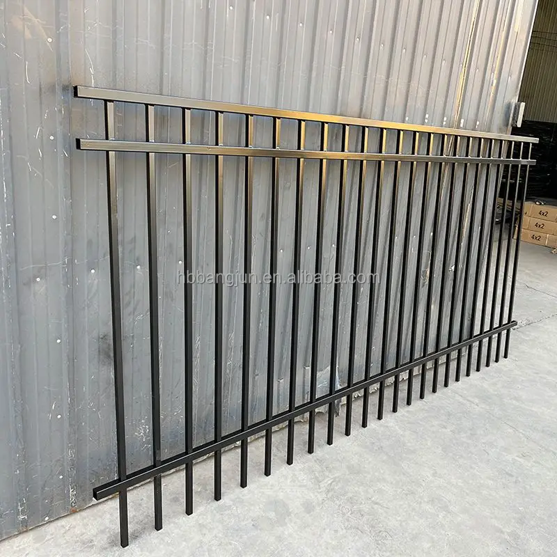 7ft tall color steel grills boundary wall galvanized sheet tubular picket fence thailand design