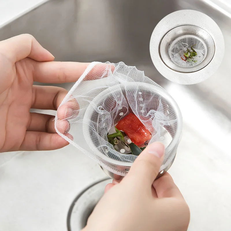 30Pcs Kitchen Anti-clogging Sink Filter Mesh Dishwashing Sink Sink Drain Residue Filter Garbage Bag Net Bag