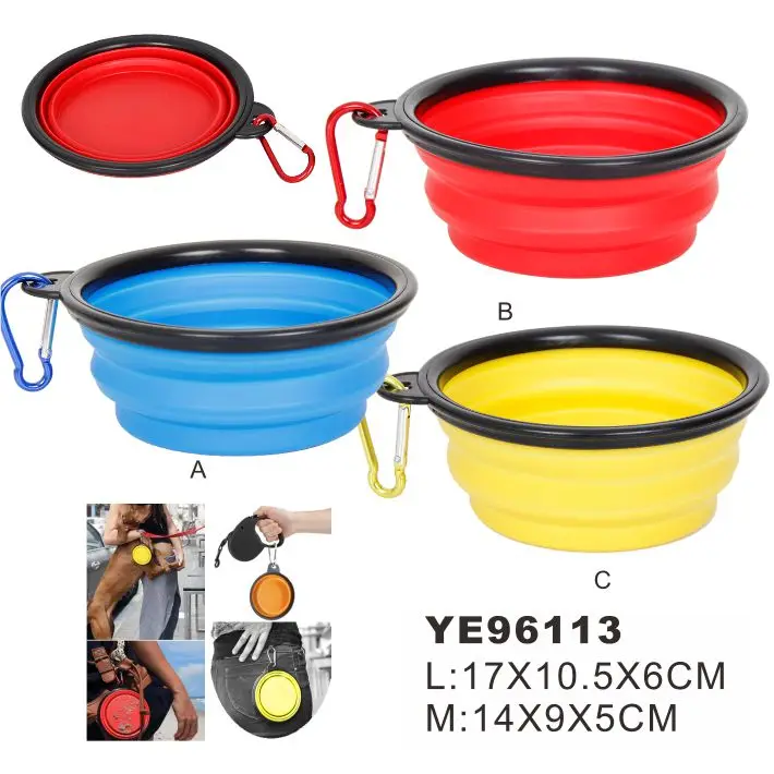 
Collapsible Pet Cat Dog Food Feeding Water Bowl Expandable Cup Dish Foldable Portable Travel Dog Bowl 