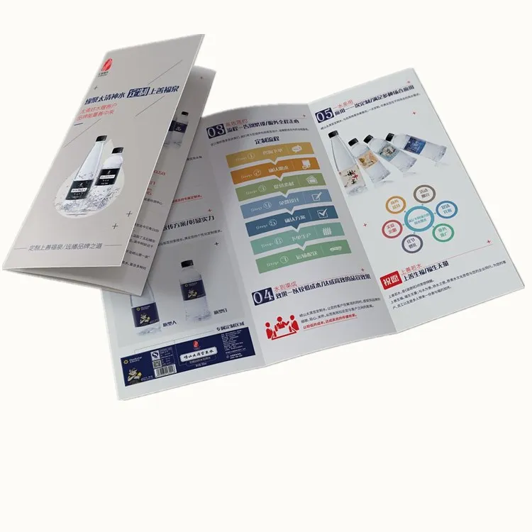 Wholesale custom printing luxury folding brochure flyer service print instruction booklet user manual