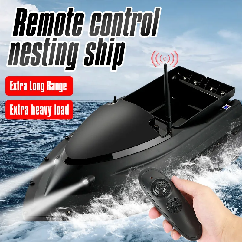 New Wholesale 500 Meters Remote Control Ship  Bait Boat Fishing Bait Boat With Battery Remote Controls