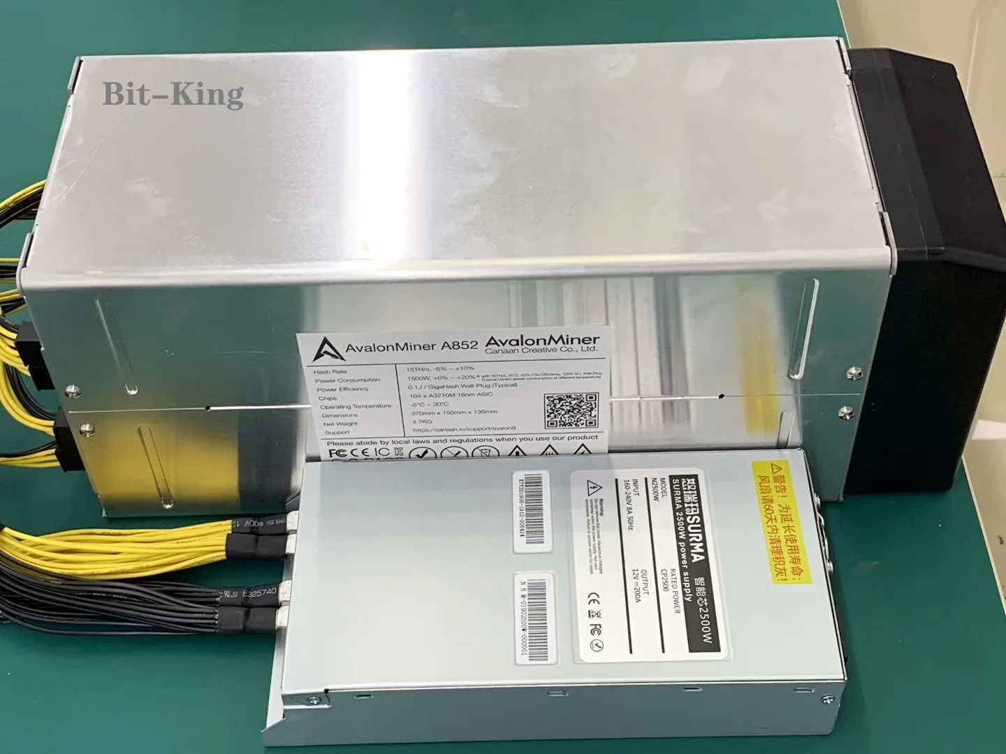 
Avalon Mining machine 741 852 1750W Avalon 911 Miner 7nm ASIC Chip Miner 