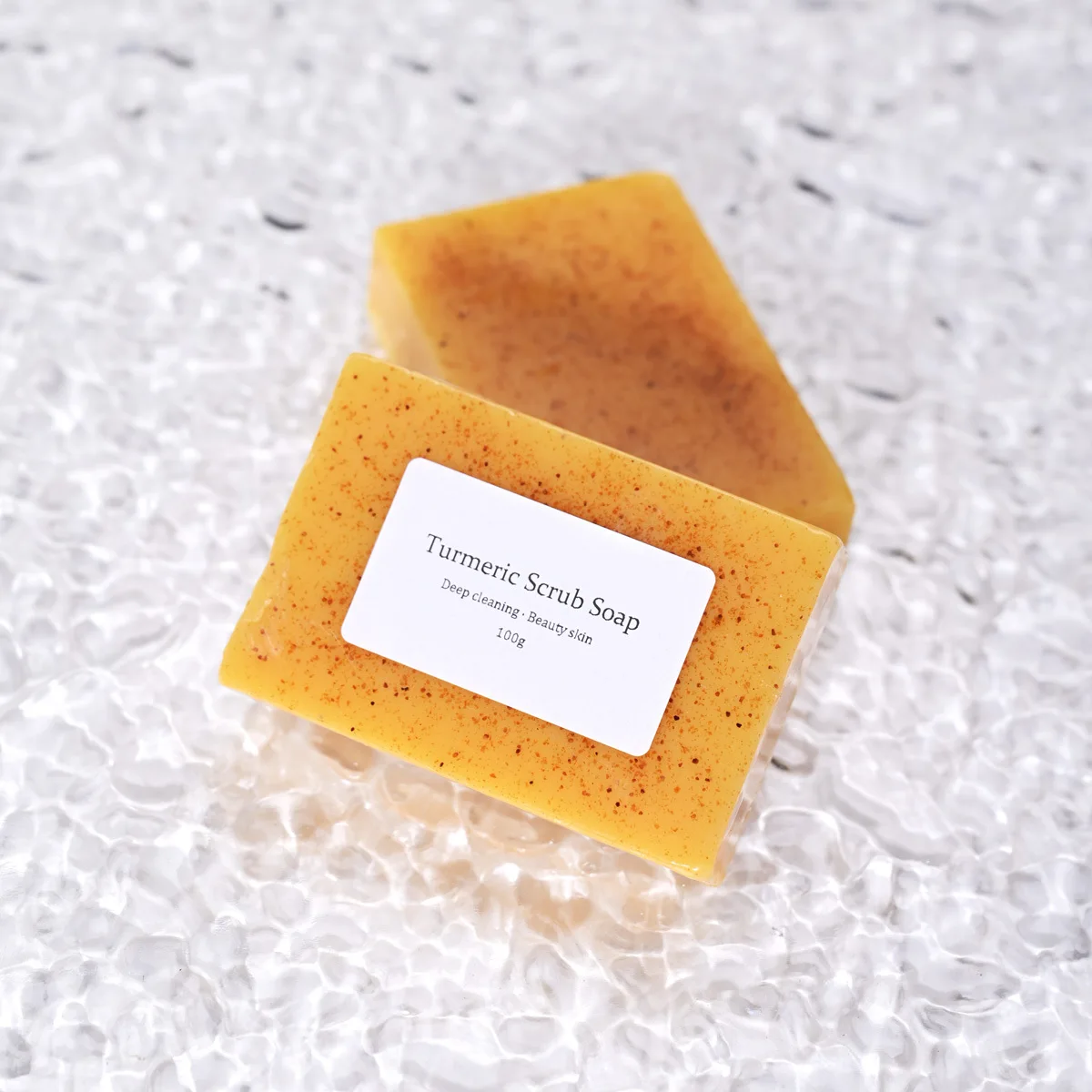 OEM Turmeric Scrub Bar Beauty Soap Facial body Whitening Skin Lightening Dark Spots Anti Acne Organic Hand made Turmeric Soap