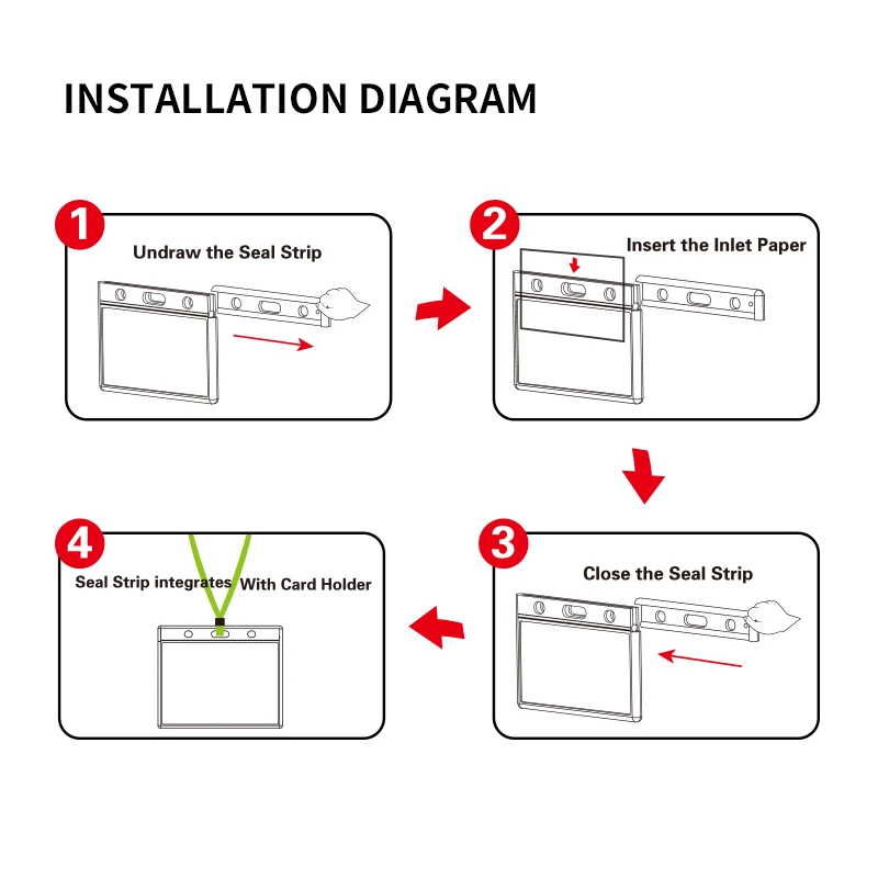 Waterproof High Clear Card Holder for Clerk Kejea Brand Acrylic 738 Id Cover With Lock Custom