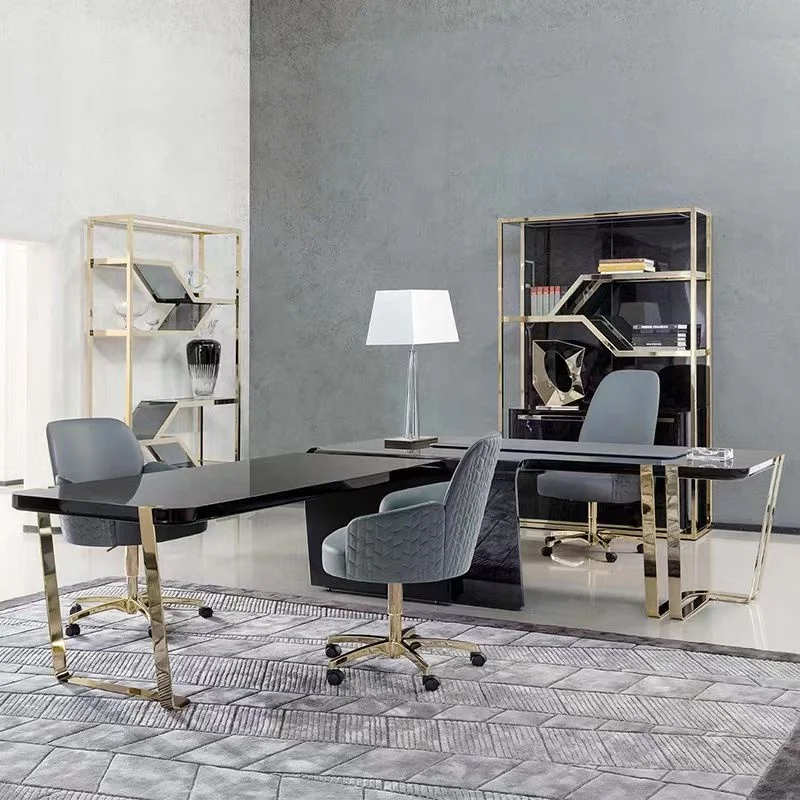 Light Luxury Stainless Steel Floor Stand Shelf Living Room Metal Gold Shelf Office Display Bookcase High-end Bookcase Furniture