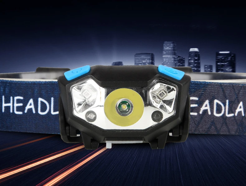  COB LED Headlamps High Power Headlight Camping Head Lantern Rechargeable Frontal