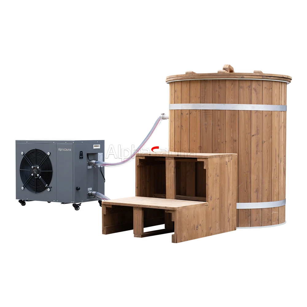 Portable Wooden Ice Bath Electric Large Machine Tub Ice Pool For Fitness Recovery