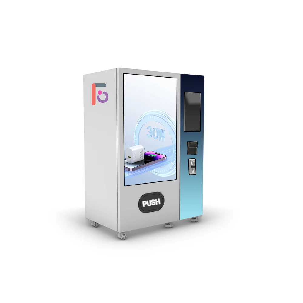 Customized Sticker 24/7 Fully Automatic Commercial Cashless Payment Portable Phone Charger Vending Machine for School