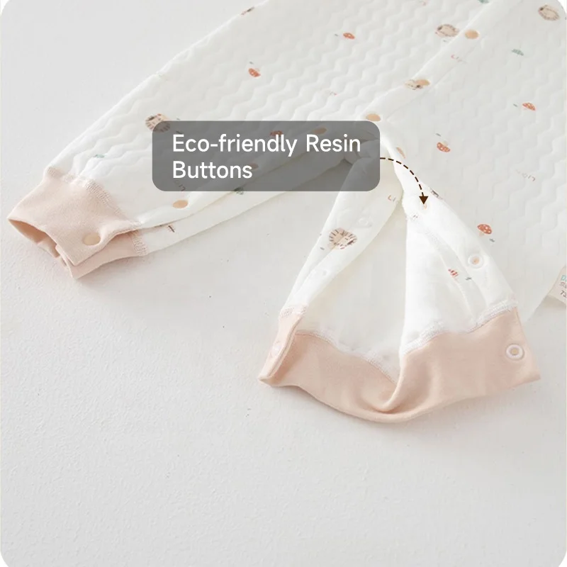 Baby Clothing Autumn and Winter Thickened Baby Jumpsuit Cotton Newborn Jumpsuit Creeper Long-sleeved Pajamas