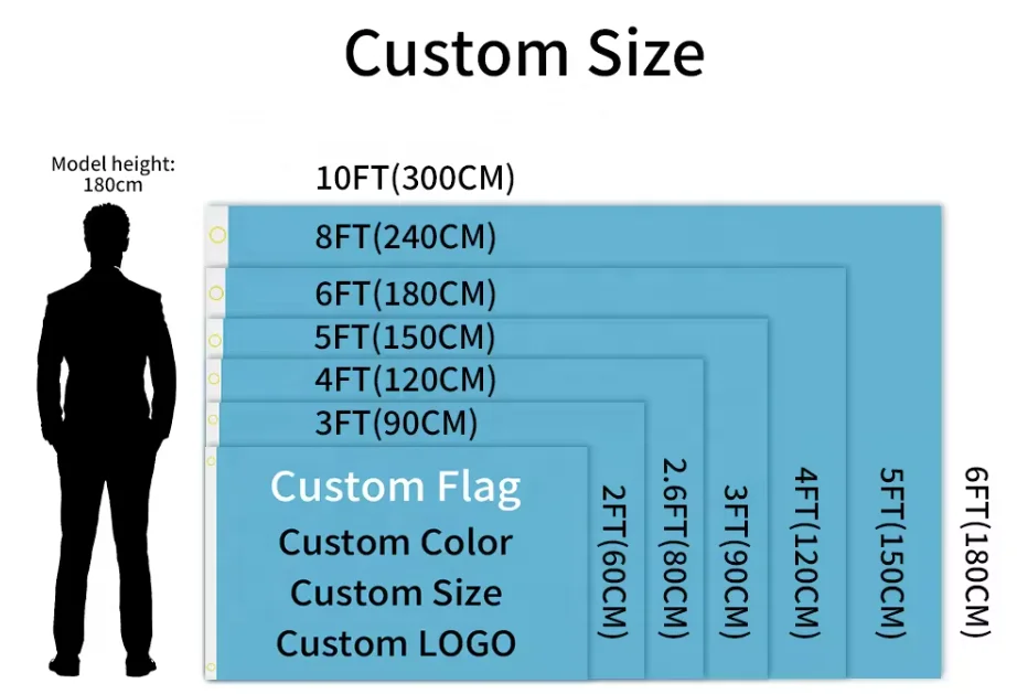 150*90cm 5*3ft Digital Custom Logo Printed Advertising Flags New Product Banners