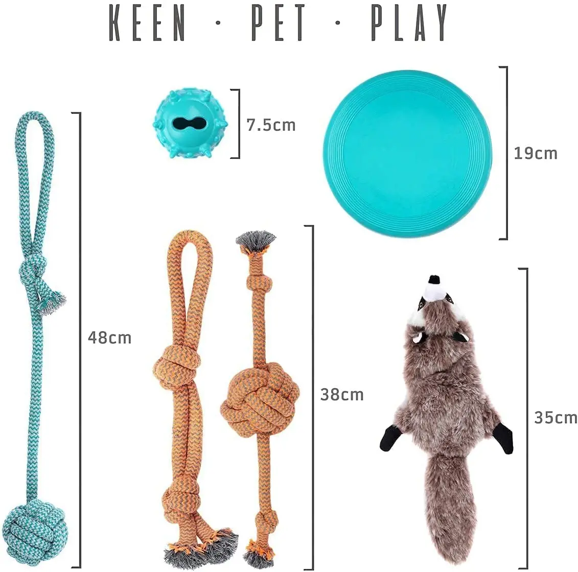Custom Gift Box Packing Birthday Present Cotton Rope Dog Toys Set Puppy Teething Chew Toys for Boredom