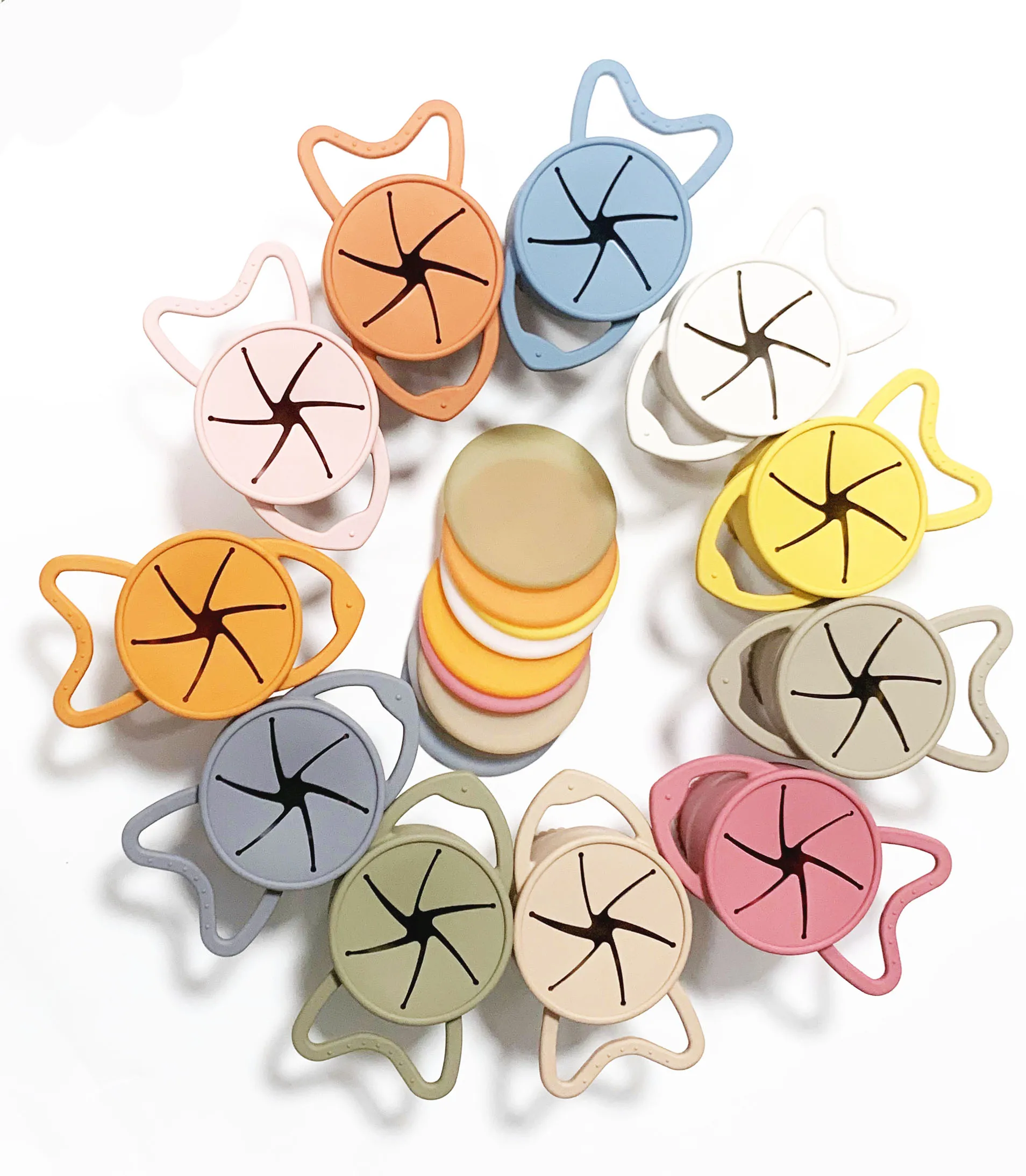 BLX  eco friendly skip hop toddler  silicone folding storage  baby snack cup with lid