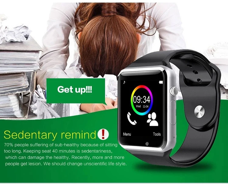 
A1 Smart Watch Best Selling smart watch with Sim Card Pedometer Camera a1 smart phone watch 