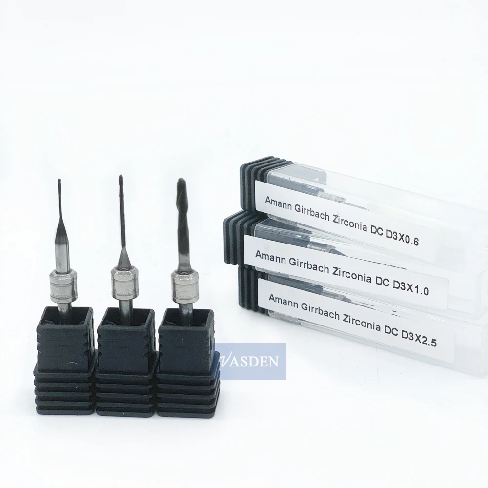 Amann Girrbach Diamond coating milling burs Emax Glass ceramic drill tool pmma milling bur for dental lab crown
