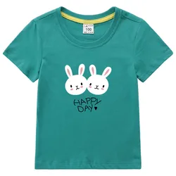 Fashion Cute Rabbit Bendy and The Ink Machine Printed Kids T-shirt Boys and Girls Summer Tops Short Sleeve O Neck Cotton Casual