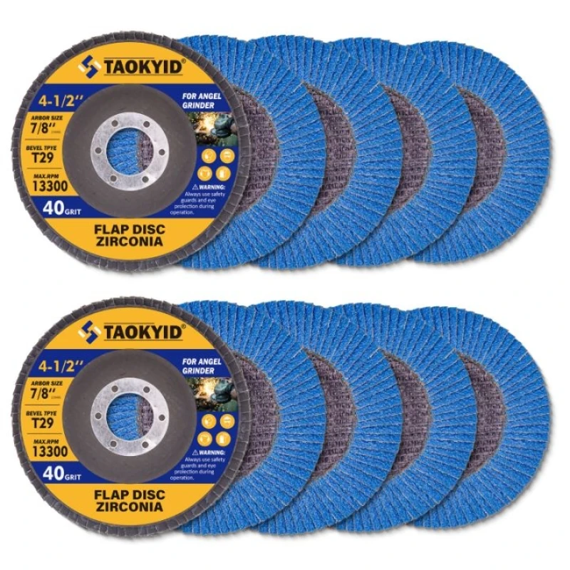 Custom Private Label Zirconia Blue Flat Flap Discs For Angle Grinder Strip Rust Paint Removal