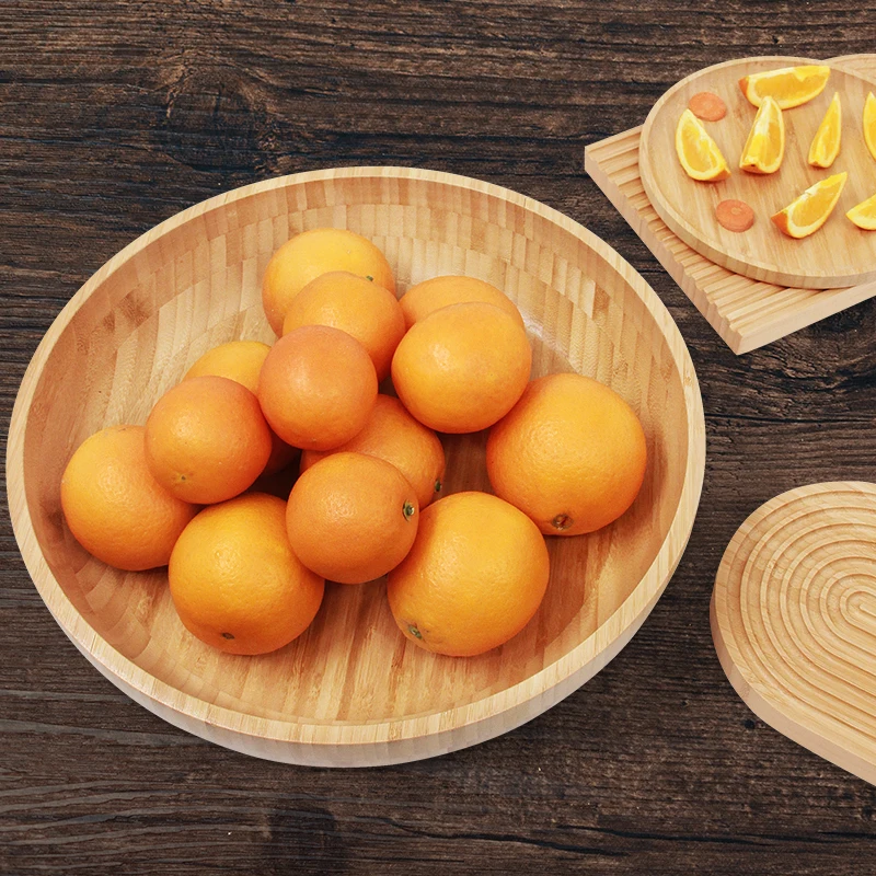 Wholesale 100% Natural Bamboo Salad Bowl Handmade Customized Round Bowl Fruit Salad Bowl for Kitchen