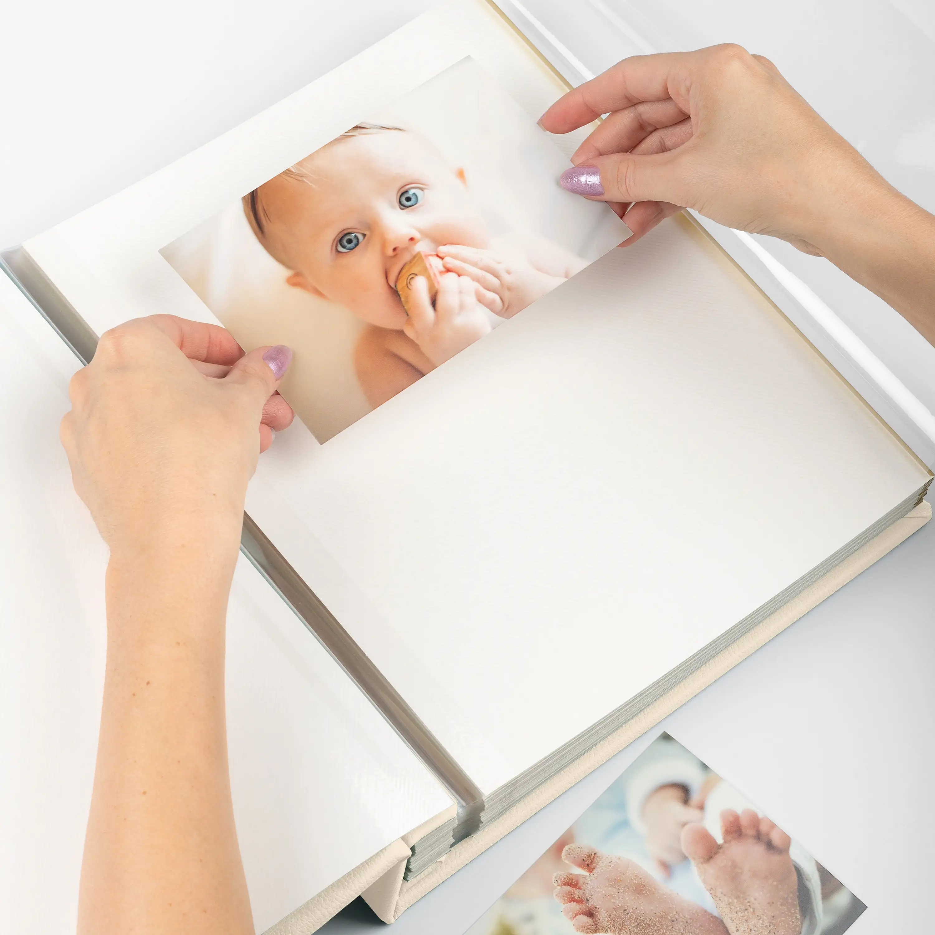 Wholesale Fabric Baby  Custom Photo Album Accessories Self-adhesive Baby Photo Album Photographs Pocket Personalised 4x6 Album