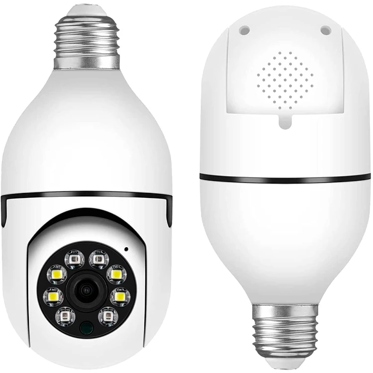 Hot Sale E27 Panoramic Wireless Dual Lamp Mini Bulb PTZ Indoor Baby Wifi CCTV Network Camera Wireless Security Bulb Camera