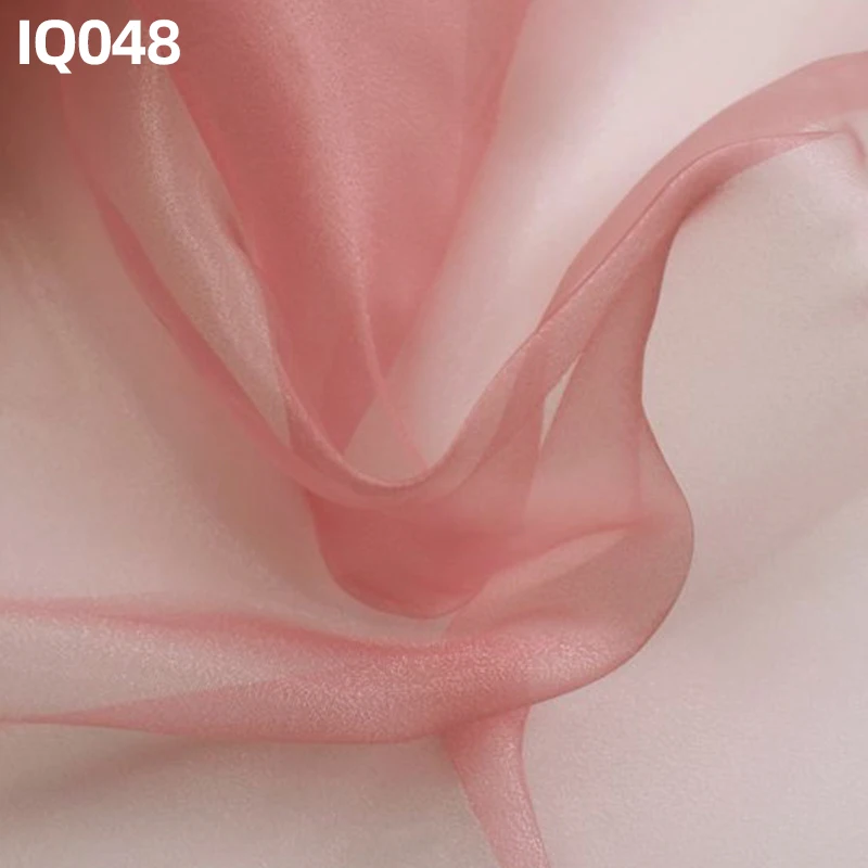 hysk manufacturer Solid Color soft thin mulberry 100 natural Silk organsa gazar pure silk tulle silk organza fabric textiles