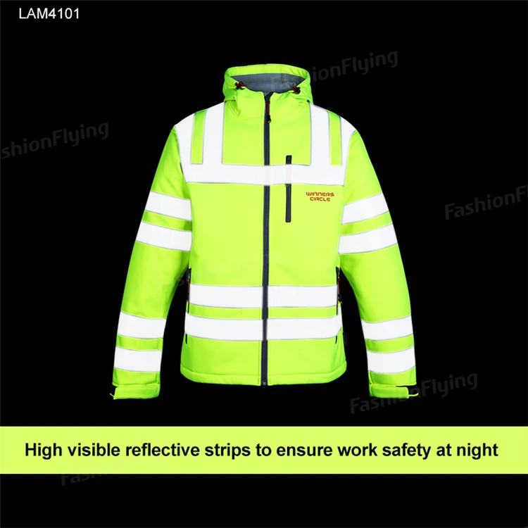 Мужской софтшелл 3M Scotchlite светоотражающий открытый пожарный безопасность Hi Vis рабочая одежда