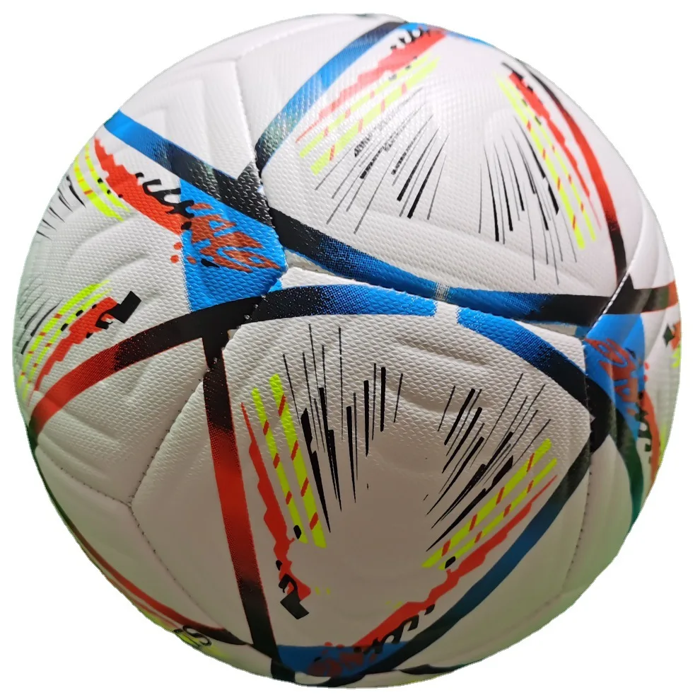 Official Size Can Be Customized Wholeswith LOGO Printing Football Training Pvc Leather Composite Heat Bonded