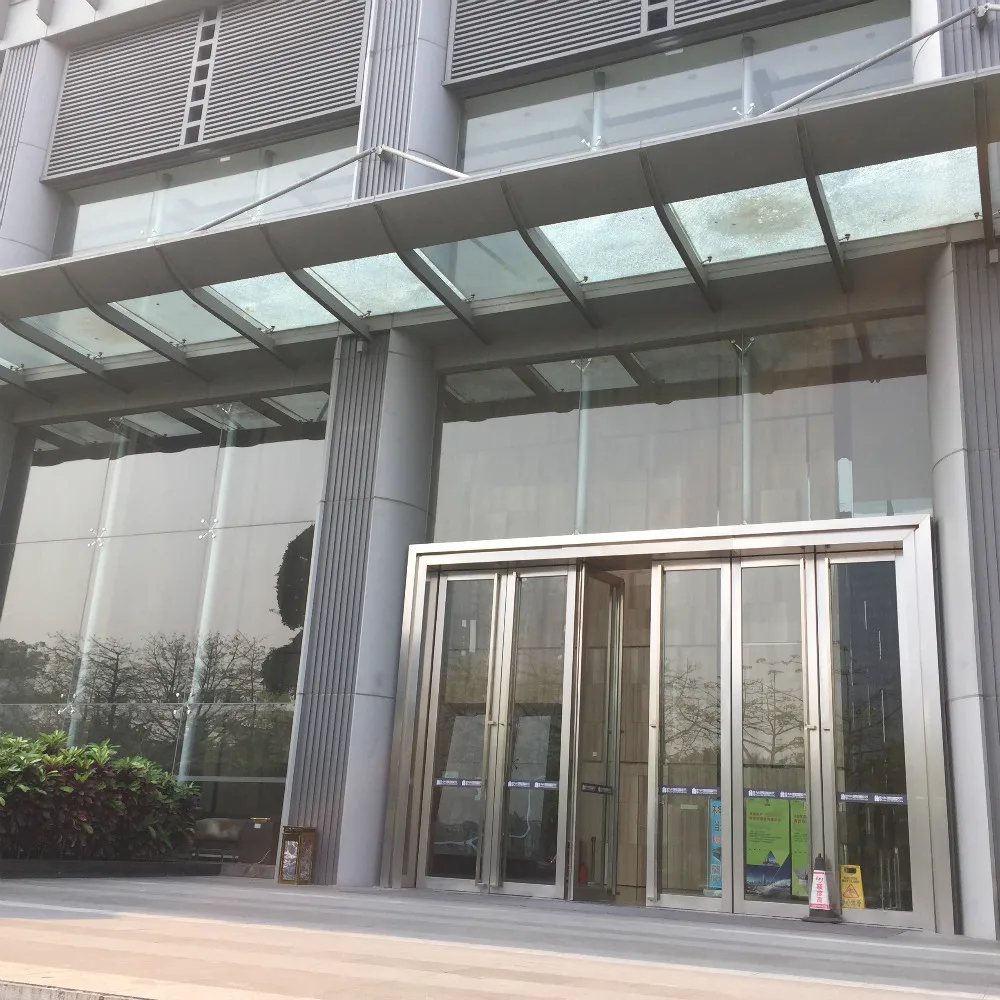 
Keenhai Glass Canopy Residential Design For Entrance Doors Aluminum Steel Holders 