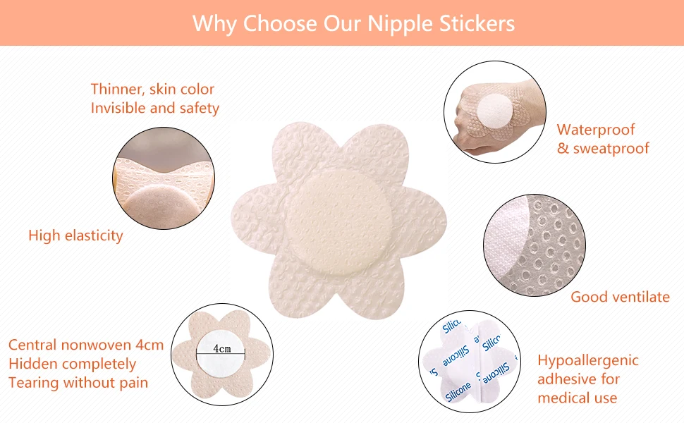 Wholesale Nipple Cover Adhesive Silicone Bra Girls Nipple Cover Silicone Bra Pad Big Nipple Cover