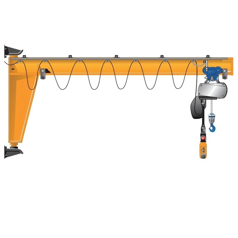 5ton 180 Degree Rotating Electrical crane wall mounted With I-Beam/jib camera crane for hot sale