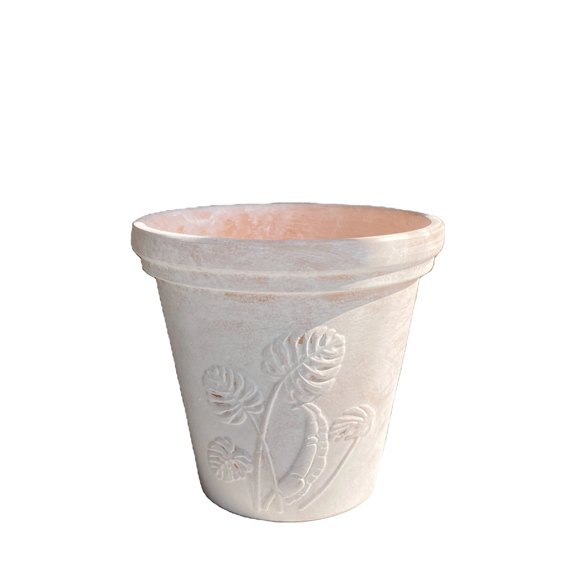 Cross-Border Light Custom Plant Flowerpot Orchid Pots Vintage Ceramic Low Temperature Hand Painted Italian Emperor Roman Pots