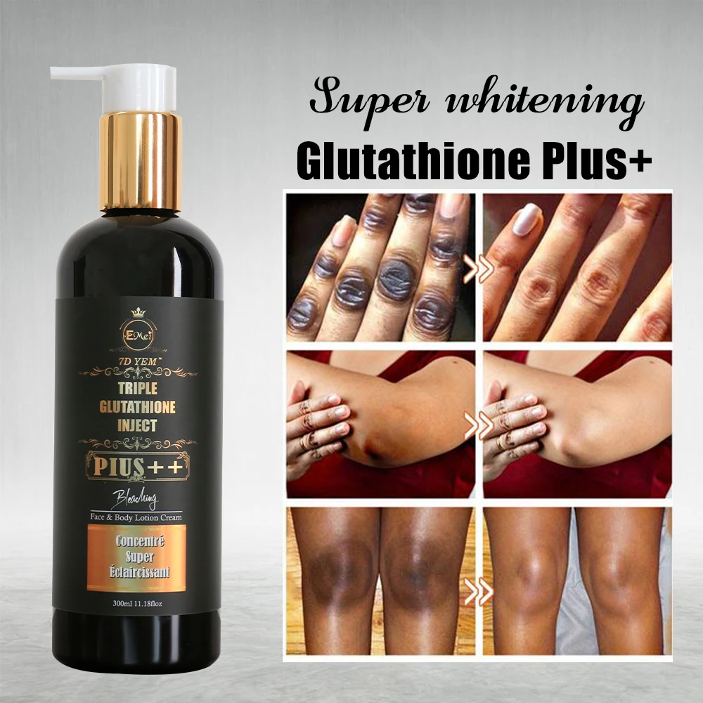 7 Days whitening skin body lotion double glutathione Brightening moisturizing anti aging 300ml glutathione body whitening lotion