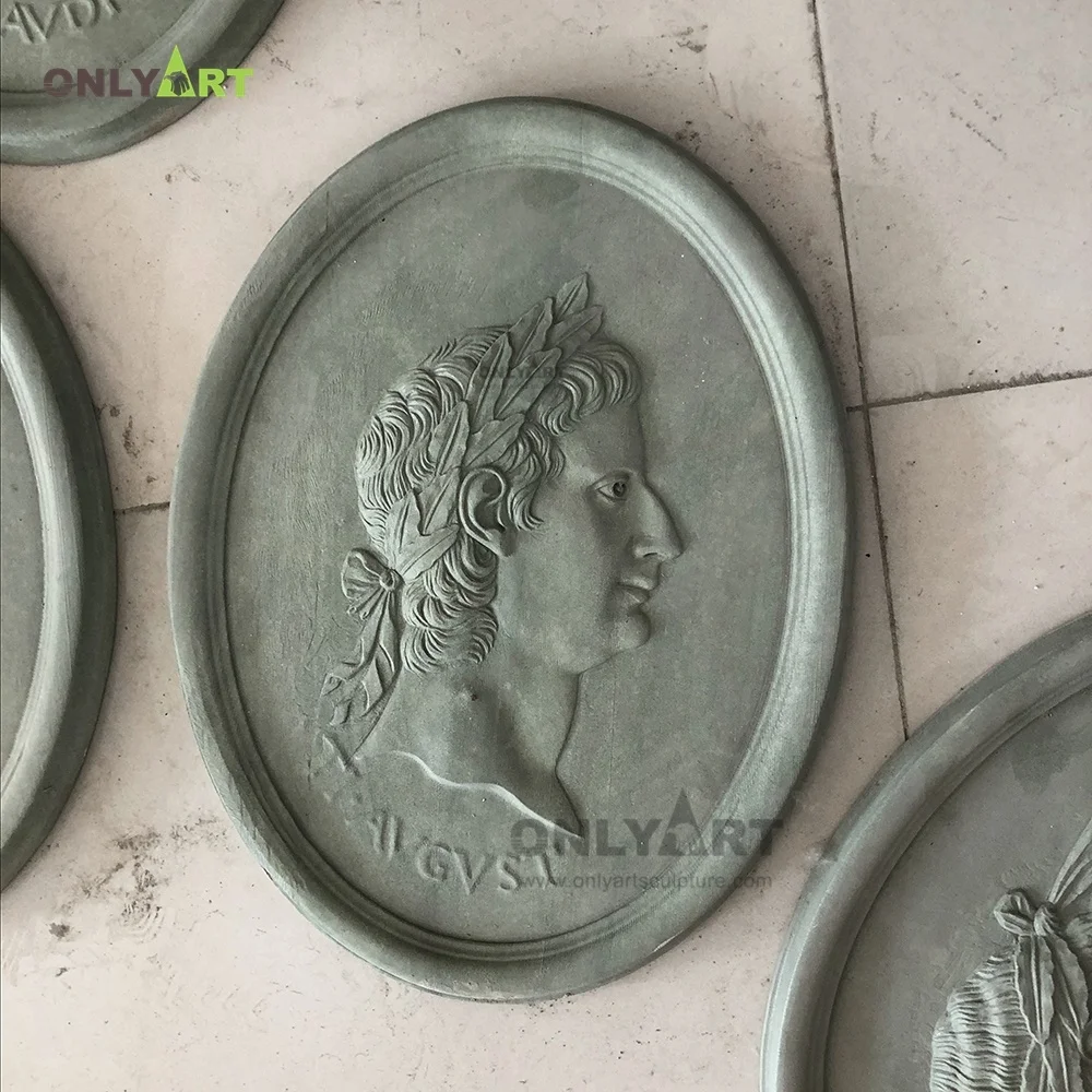 Indoor Outdoor Wall Art Decor Greek Stone Marble Relief Sculpture